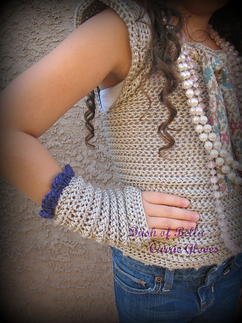 Carrie Fingerless Gloves 2 Girl Versions and 1 Boy Version
