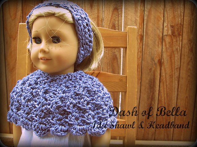 American Girl Shawl/poncho Ida