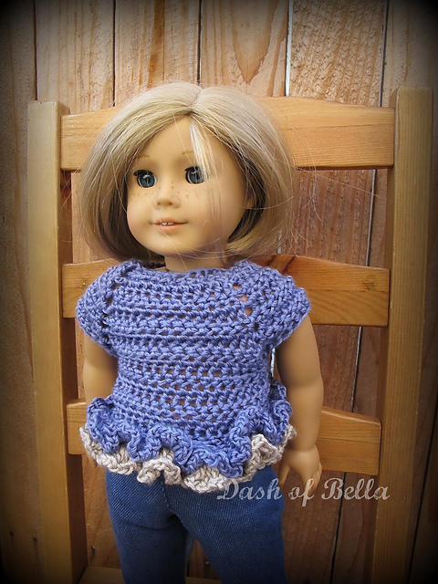 American Girl Doll Shirt Sweet & Sassy in Ruffles