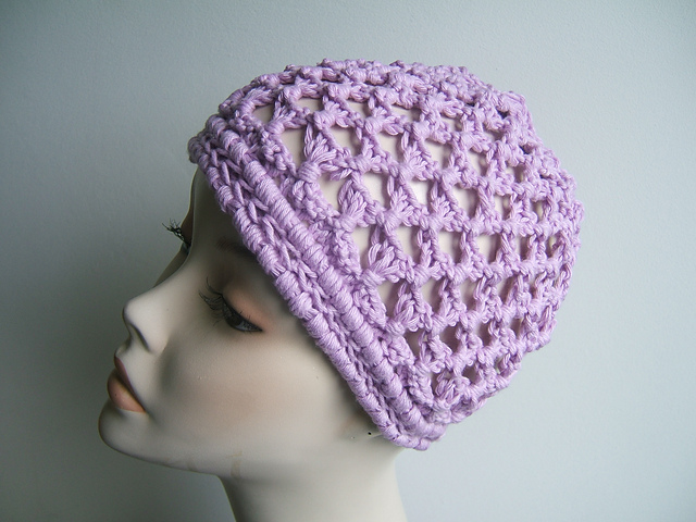 "Lavender Rose" Beanie Hat