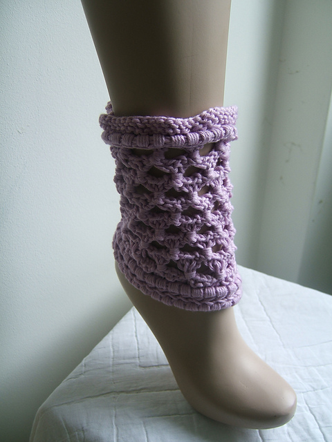 "Lavender Rose" Ankle Warmers