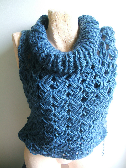 Eco Knit "Breeze" Sleeveless Roll Neck Sweater