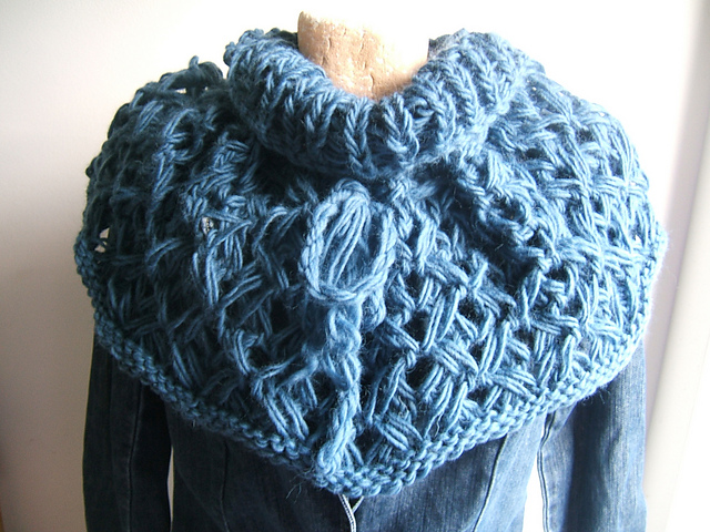 Eco Knit Breeze Roll Mini Length Poncho