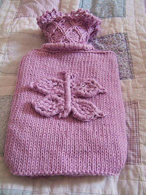 Butterfly Hot Waterbottle Cover