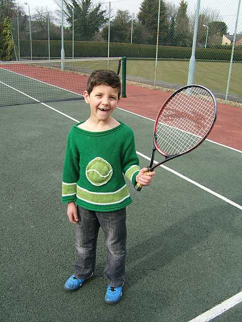 Anyone For Tennis Sweater with Ball Motif
