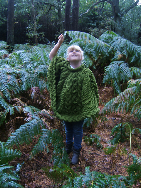 "Forest" Child/Adult Poncho