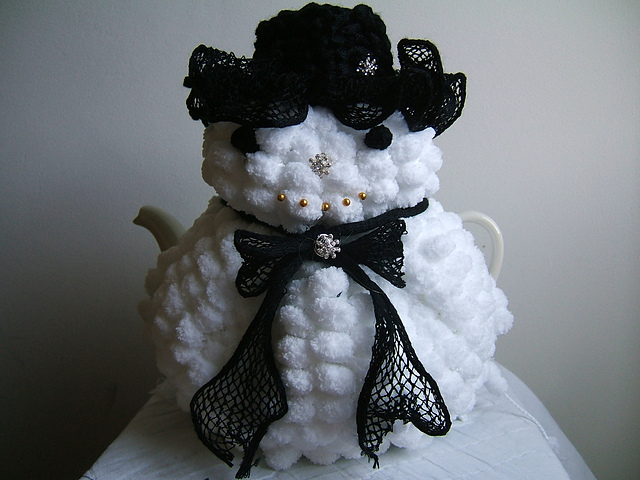 Snow Woman  Tea Cosy with Toy Variation
