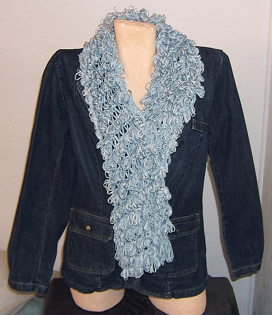 Fauve Loopy Drop Stitch Effect Scarf