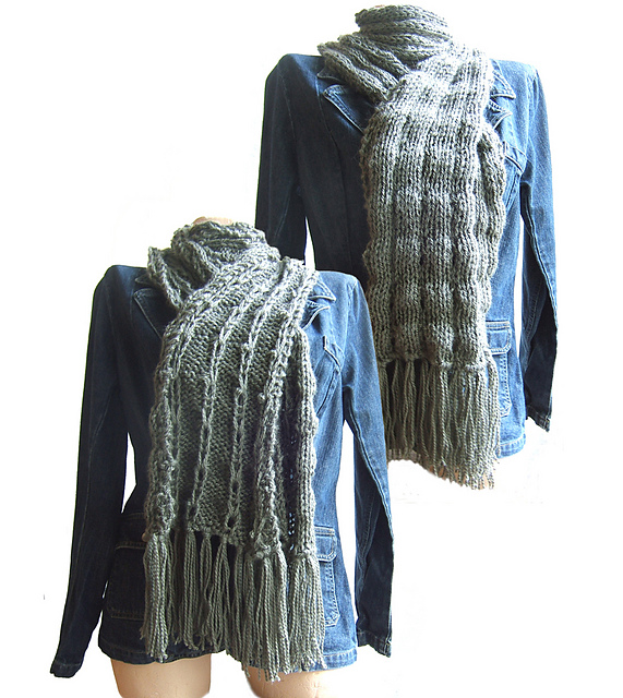 Alpaca Silk Reversable Scarf.
