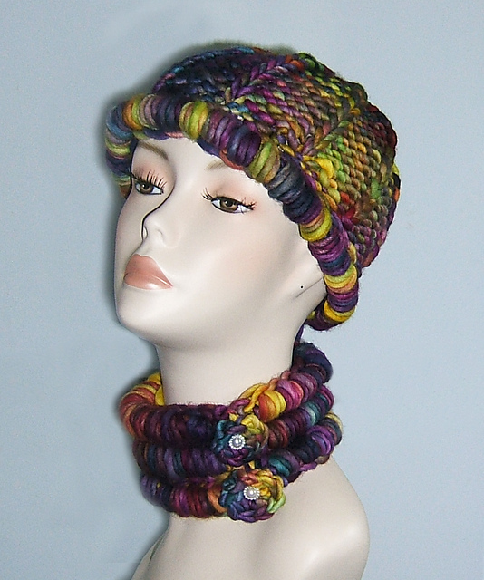 Retro Reversable Beanie Hat and Necktie