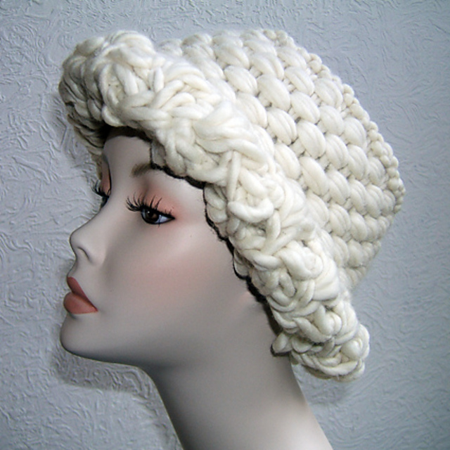 Hat With Multi Cluster Trim Edge with fingerless mittens