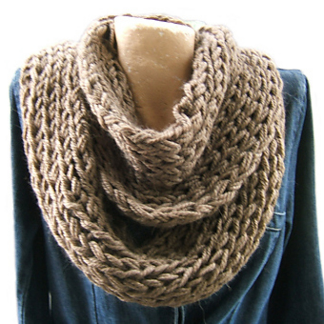 Rustic Rib Cowl Effect  Necktie