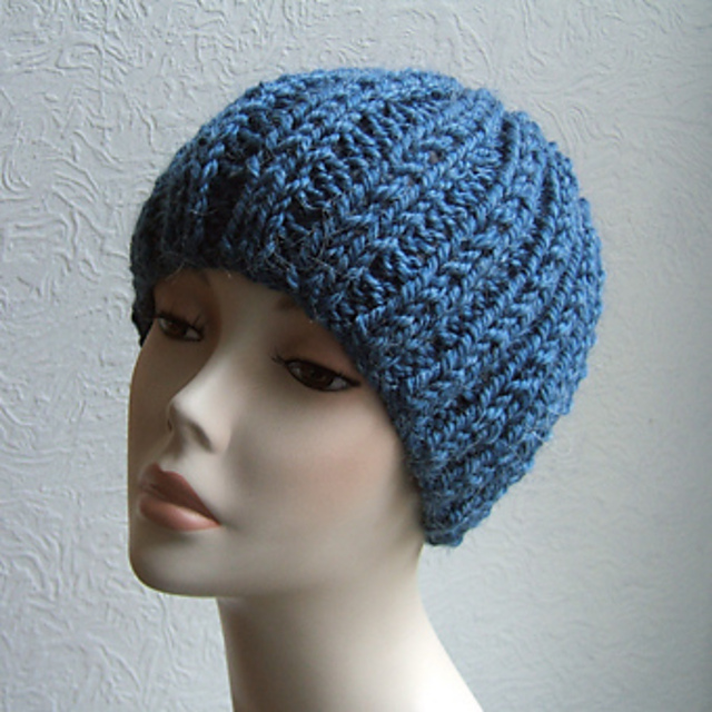Elongated 2 x 2 Rib Beanie Hat