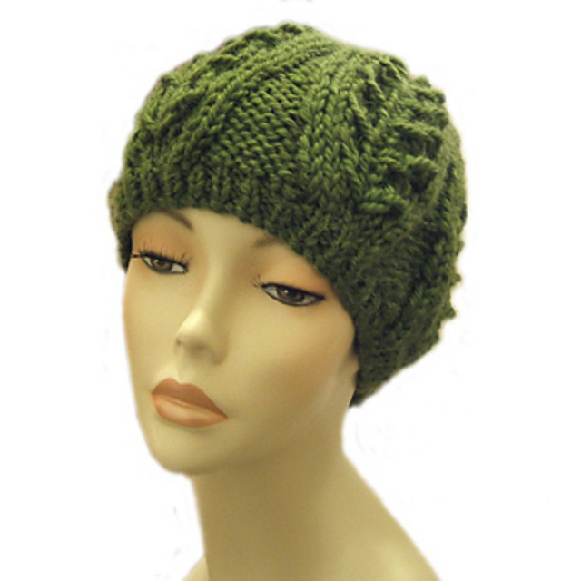 Rustic Leaf Reversible Beanie Hat