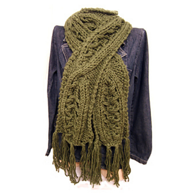 Rustic Leaf Reversible Scarf