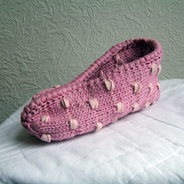 Childs Dotty Bed Slippers