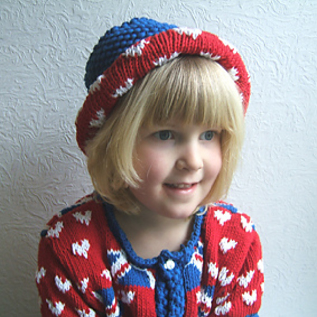 Red White and Blue Flower Pot Hat