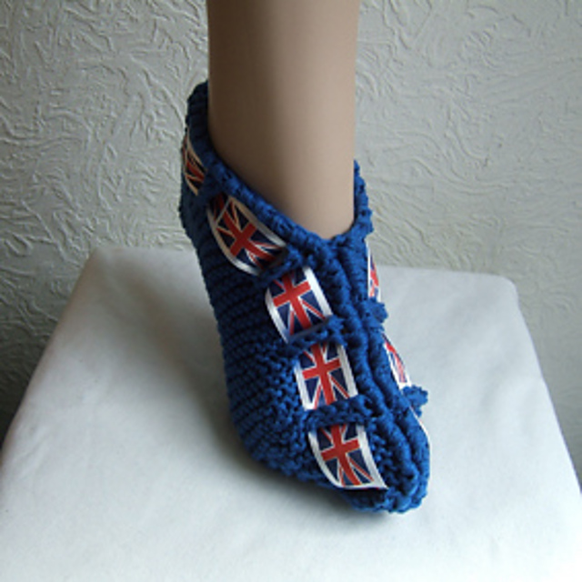 Red White and Blue Child/Adult Ribbon Slippers