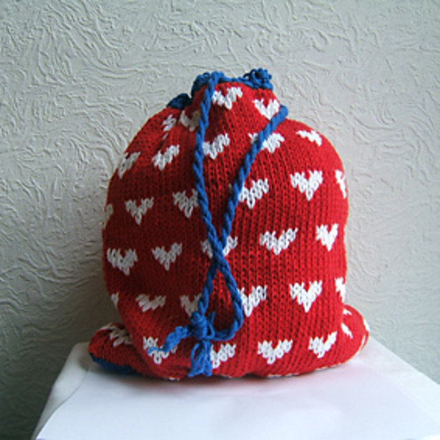 Heart Drawstring Bag Cord or Ribbon Option Design 1 of 2