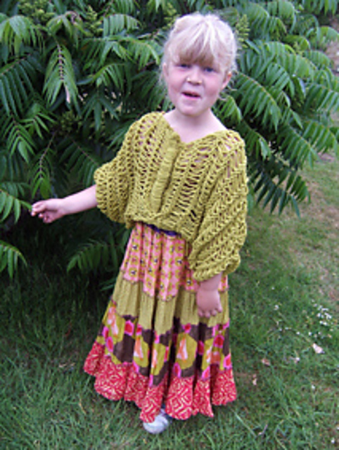Child/Adult Bohemian Bug Crop Sweater