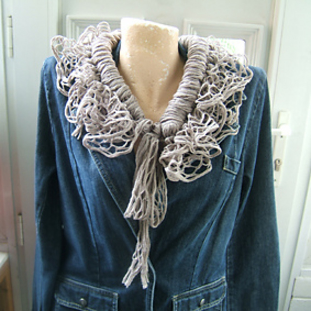 Cobweb Bones Neckwarmer with Necktie Variation