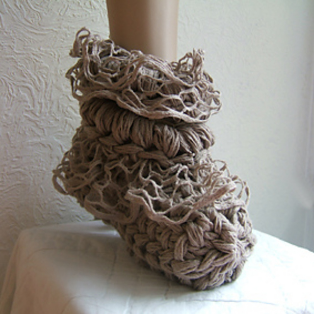 Cobweb Boned Boot Slippers