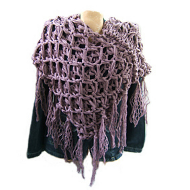 Giant Harlequin Shawl With Poncho Variation