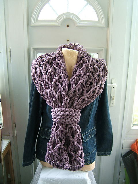 Giant Harlequin Shawl with Toggle.