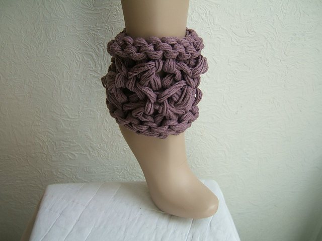 Giant Harlequin Ankle Warmers With Hand Muf  Variation
