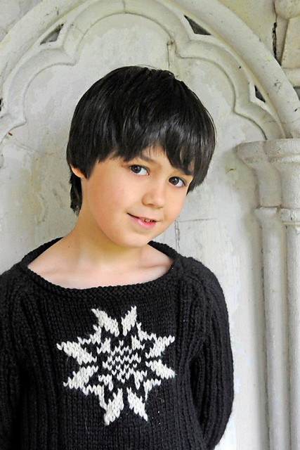 Boat Neck Snowflake Sweater