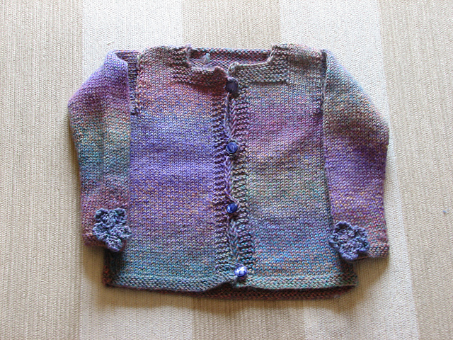 Striped Sweater with Flowers