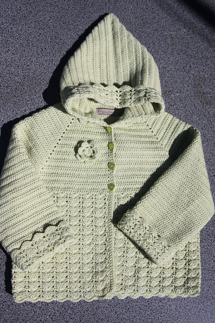 0714-5A Gul babyjakke