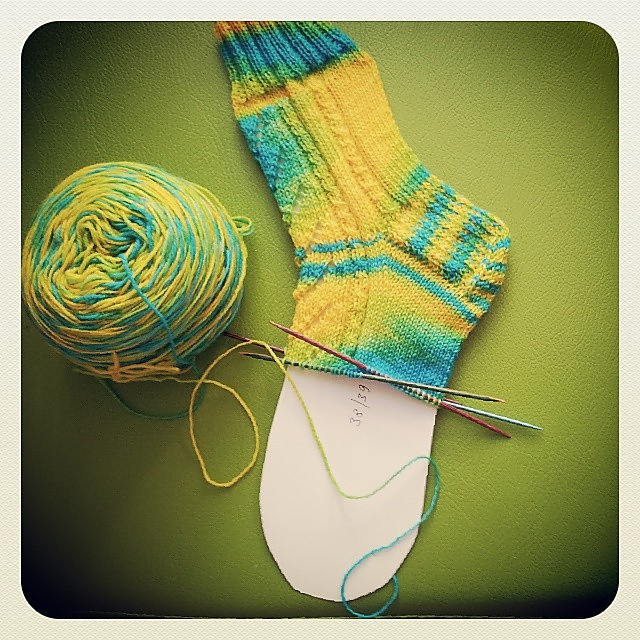Chevron Lace Socks with Braids