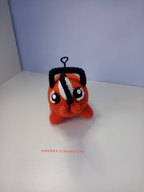 Orange Devil Dog Amigurumi
