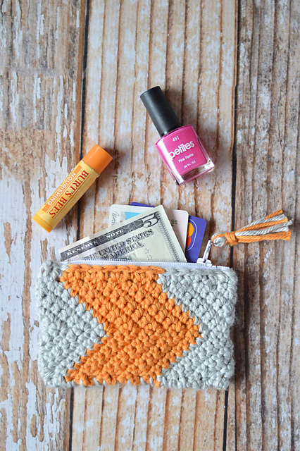 Chevron Zipper Pouch