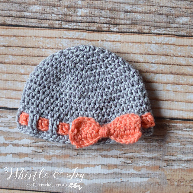 Easy Faux Ribbon Baby Hat
