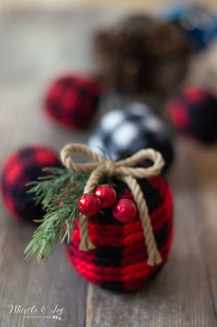Plaid Ornament Baubles