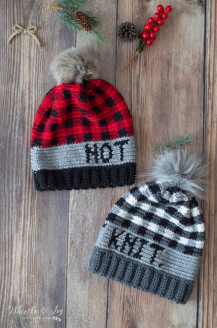 "Not Knit" Plaid Hat