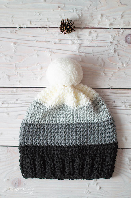 Ombre Cross Stitch Hat