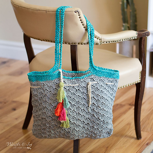Raffia Shells Tote