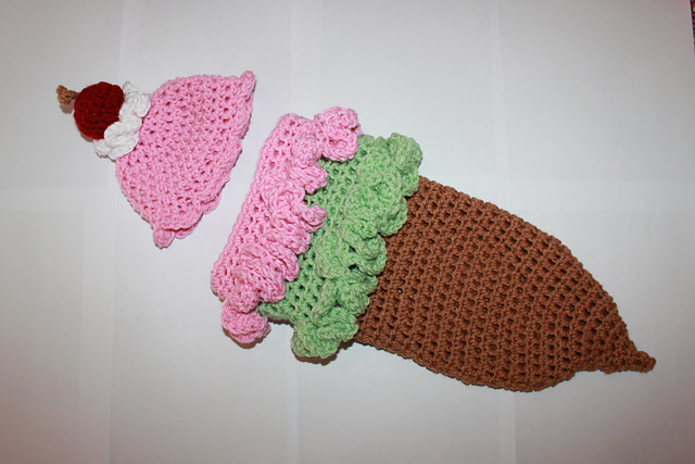 Ice Cream Cone Cocoon and Hat Photography Prop