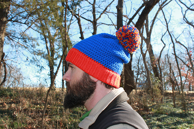 Slouchy Pom Pom Hat