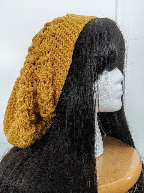Crossed Ripple Slouchy Hat and Neckwarmer