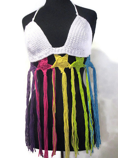 Star festival top with tassels 