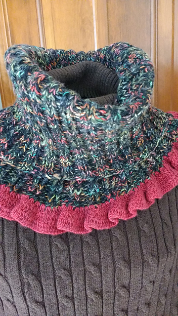 Turtleneck Ruffle Cowl