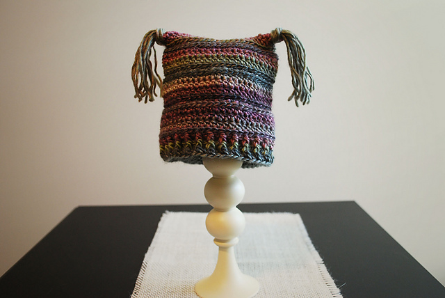 Rainbow Stripes Tassel Hat