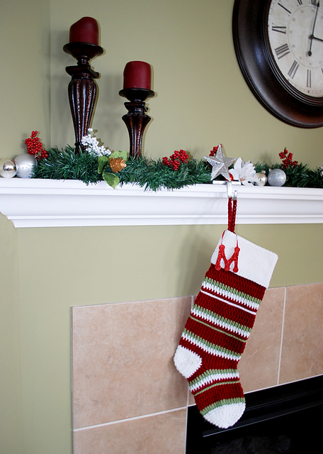 Striped Christmas Stocking