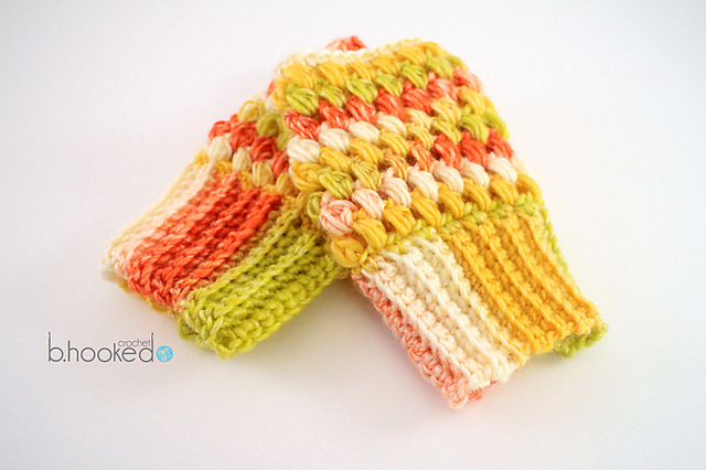 Puff Stitch Fingerless Gloves