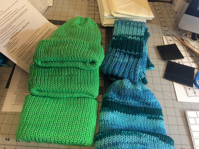 MKF004 Stripe Baby Hat (machine knit)