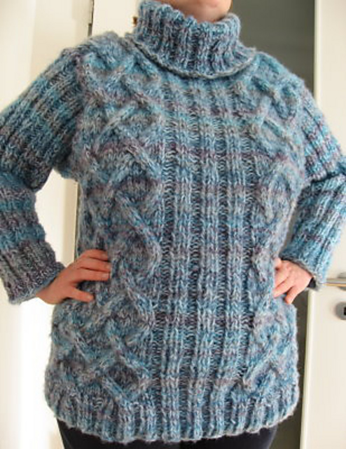 49 Herrenpulli mit Rippen & Rautenmuster